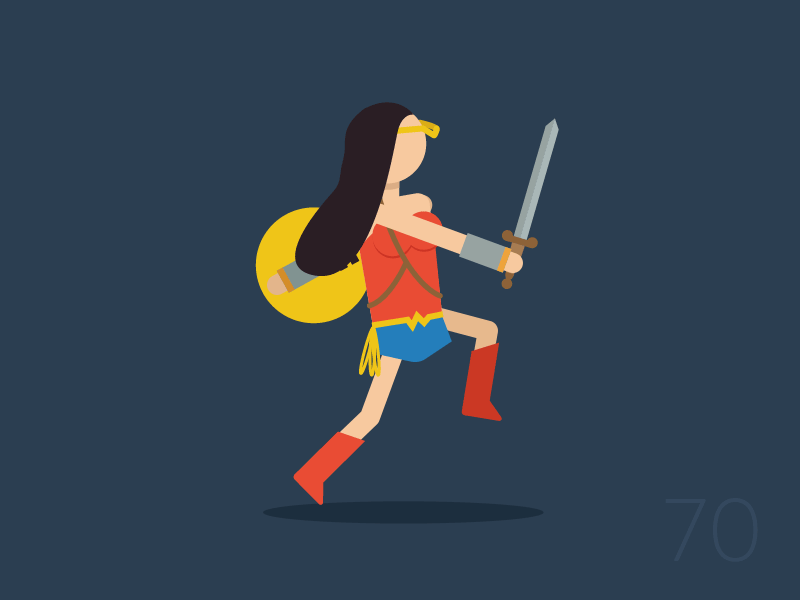 70/100: Wonder Woman Run dc dc comics hero run run cycle running shero superhero woman wonder woman ww