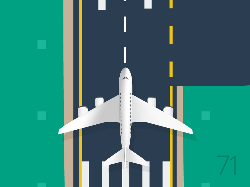 71/100: Aerial Plane on Runway