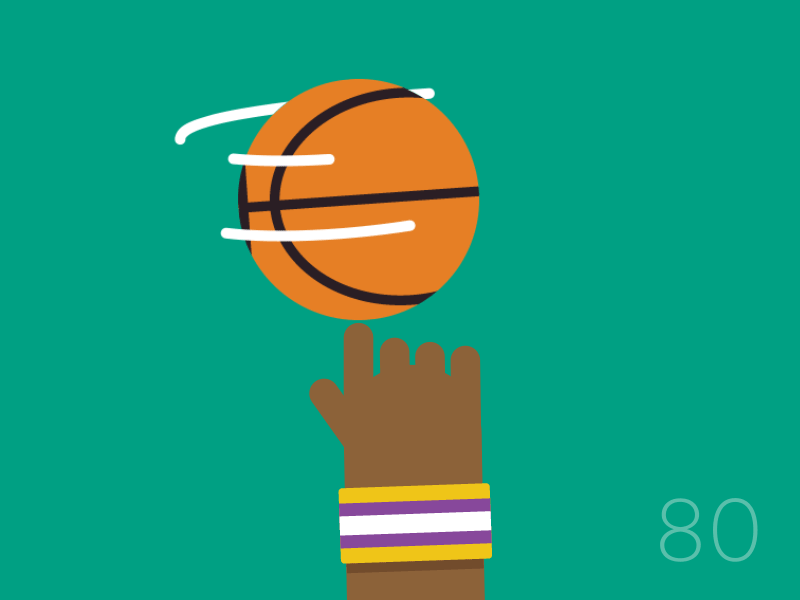 80/100: Basketball Spin ball baller basketball globetrotter hand pointer spin twirl