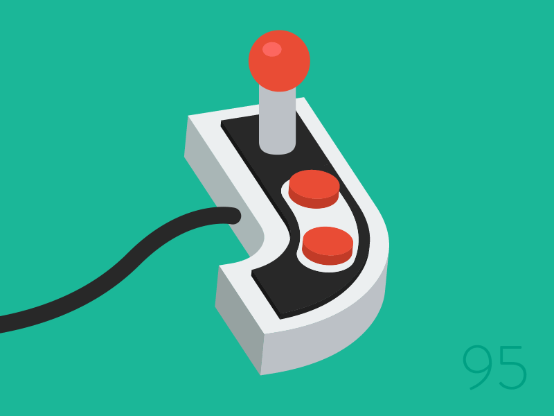 95/100: Letter J for Juego 36days j 36daysoftype game gif j joystick letter j loop type typography