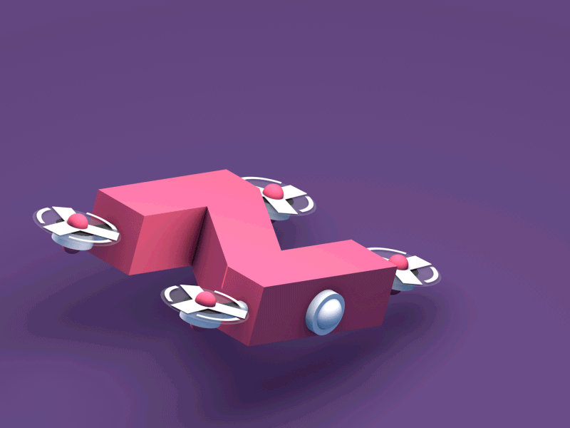 Letter Z for Zumbido 36days-z 36daysoftype 3d c4d drone gif loop type typography