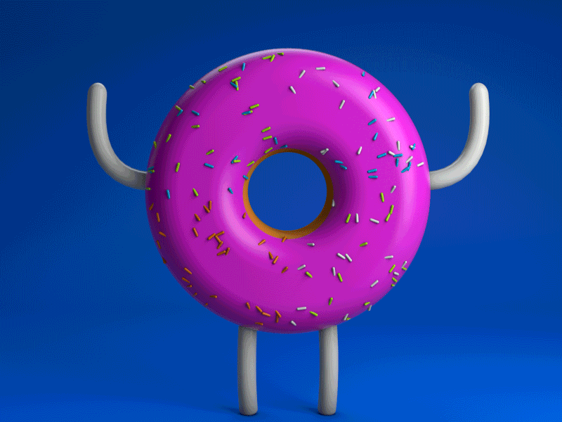 Letter 0 (cero) 🍩 36days 0 36daysoftype 3d c4d dance donut jump type typography zero