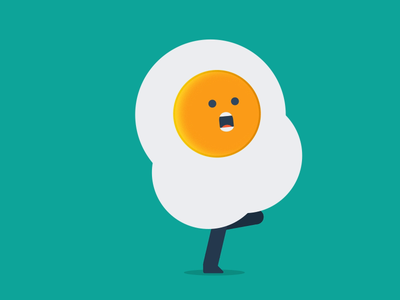 TBT: Runny Egg ae after effects egg flat design loop run run cycle