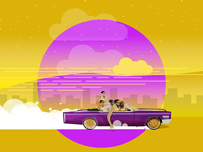 Lakers End Of Season Dribbble after effects design illustration lakers lebron lowrider