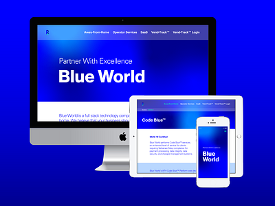 Blue World – Website Redesign 2021 branding gradients graphic design neon web design