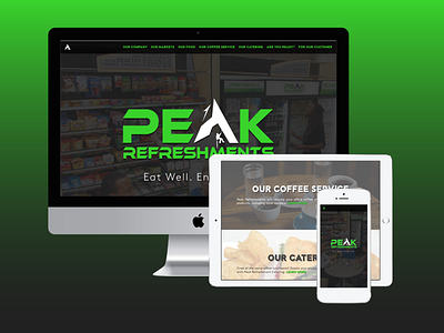 Peak Refreshments – Website Redesign Proposal branding graphic design parallax web design web design