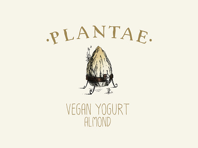 PLANTAE / Vegan yogurt almond basic colombia food illustration logo milk minimal natural vegan yogurt