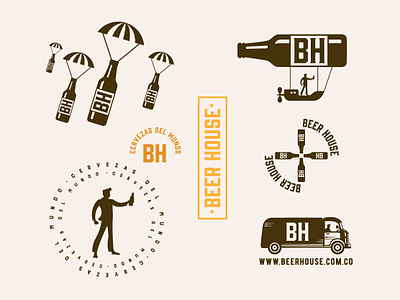 BEER HOUSE beer branding colombia design illustration logo typography
