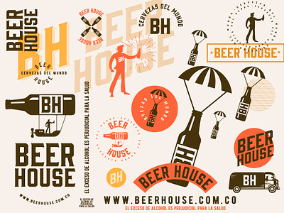 BEER HOUSE branding colombia illustration logo typography