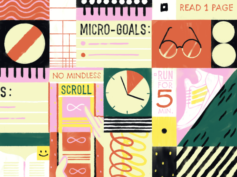 Unique Methods for Goal Setting editorial goals habits illustration organization procrastination productivity project project management resolutions task management todo todoist