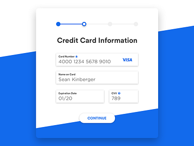 Daily UI #002 - Credit Card Checkout 002 blue checkout credit card daily ui modal ui ui design