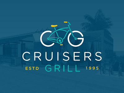 Cruisers Grill Logo illustration jacksonville logo logodesign logomark monogram monoline restaurant restaurant branding restaurant logo