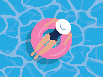 Summer Pool branding illustration illustration design work in progress