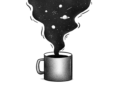 Coffee Exploration coffee design explore gradient illustration ipad procreate space