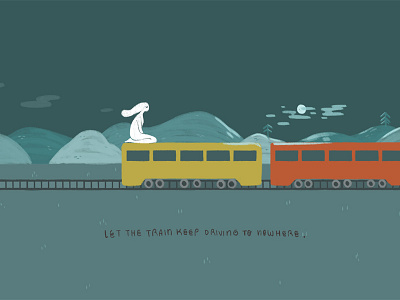 Train composition design drawing illustration illustrator painting photoshop texture train