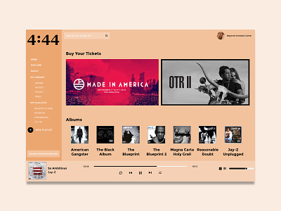 #DailyUI Challenge 009 - Music Player - Concept Design app artist desktop musicapp ui