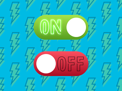 #DailyUI Challenge 015 On Off Switches design effects ui