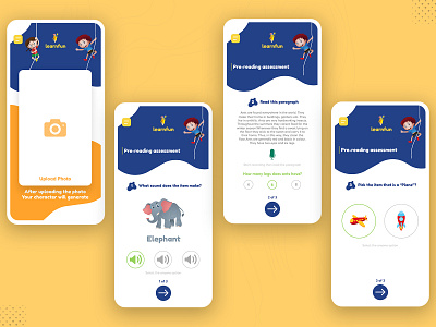 Interactive Reading App for Kids! adobe xd clean creative design exam kids learning minimal mobile app popular trend ui ux