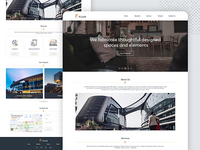 A Landing Page for Construction Industry building construction design flat interior design landing page real estate specindia ui ux web website