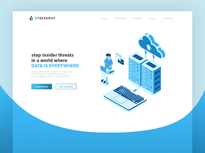 Landing Page Design for Cyber Security Website