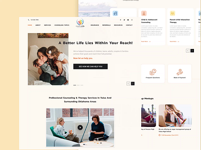 Counseling Service Website agency business clean creative consultancy design minimal photoshop professional ui ux website