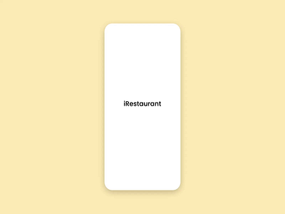 iRestaurant Onboarding Animation adobe xd animation app clean creative deliver design flat food interaction minimal mobile app onboarding online store restaurant app safe specindia takeaway