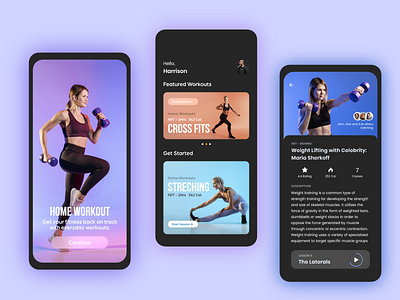 Home Workout Application adobe xd android corona covid19 cross fit design exercise fitness gym gym app home workout ios minimal mobile app specindia stretching ui ux workout workout app