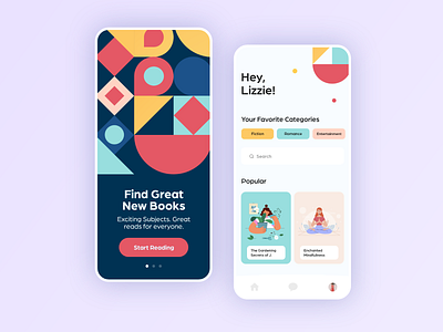 Online Book Store App app book clean creative design discover explore friend illustration interface intuitive minimal mobile app network online reading specindia store ui ux vector