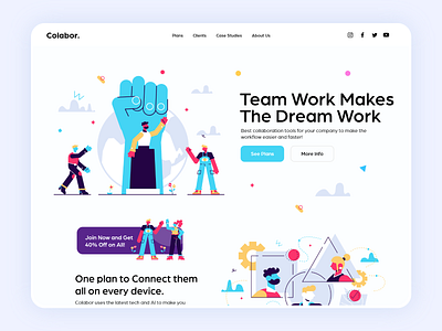 Colabor Website Design - Collaboration Tool For Designers