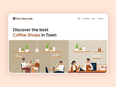 The Coffee Cafe Website adobe xd branding cafe clean creative coffee design food graphics interface landing page location meeting minimal mobile app online specindia ui ux website