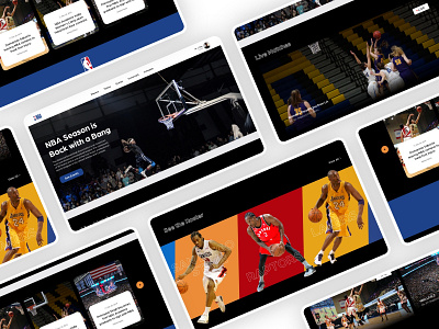 NBA Website Redesign adobe xd basketball design game hero banner home page livestream nba players profile scores specindia sport sports design statistics team ui ux webapp website