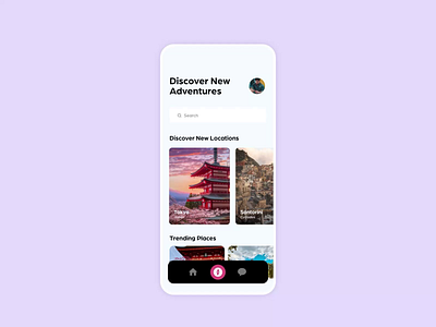 Travel Mobile App Animation after effect animation application clean creative design discover flights locations mobile app motion design places search specindia travel ui ux virtual reality