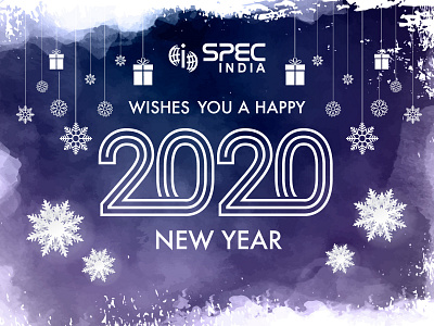 Happy New Year 2020 2020 branding celebration clean creative design gift happy holiday illustration inspiration minimal new year snow typography ui user experience ux vector