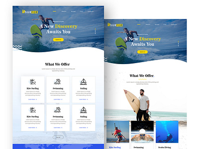 Surfer Website UI Design