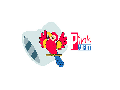 parrot illustration branding graphic design logo design