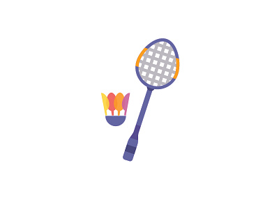 Badminton design flat design graphic design