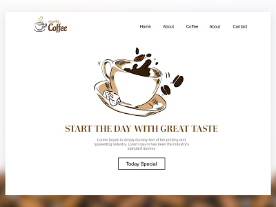 Coffee Website UI branding coffee coffee website ui graphic design website design