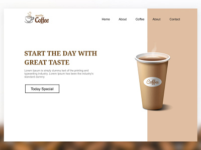 Coffee Website UI branding graphic design ui user interface ux website design