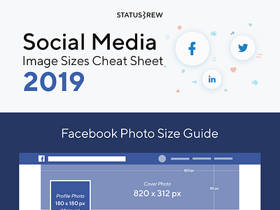 Social Media Sizes 2019 branding design graphic design infographic infographic design socialmedia socialmediamarketing vector