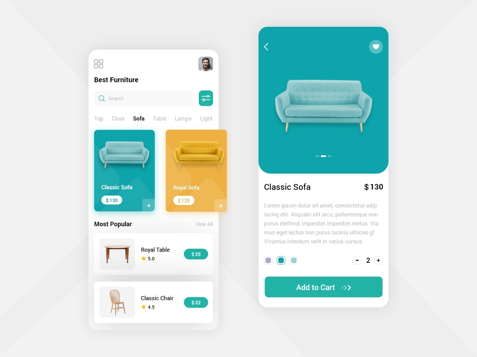 Furniture Mobile Application By Bipin Mundhava On Dribbble   Furniture App Dribble 4x 