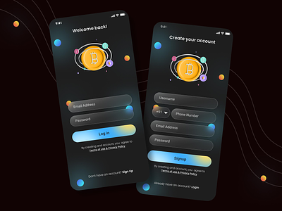 Login/Sign Up | Dark Version