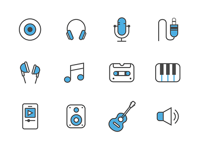 Music Icons Set icons music set