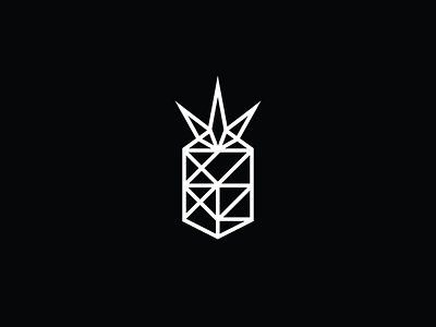 Geometric Pineapple Logo Study