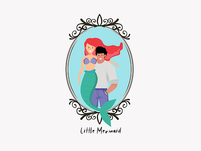 Ariel and Eric Disney ariel character disney disney art disney princess illustraion illustrator mermaid prince eric princess