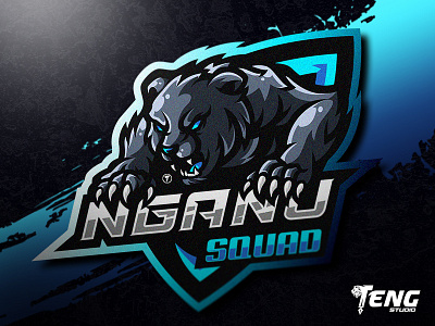 NGANU BEAR LOGO MASCOT VECTOR ESPORT/SPORT brand branding character design esport fortnite game logo mascot overwatch sport