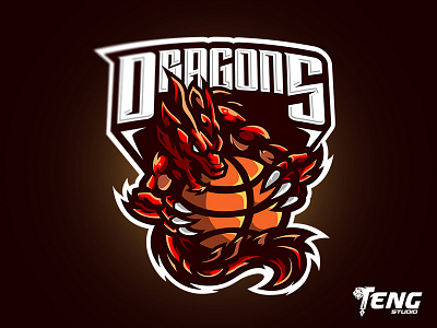 DRAGONS LOGO MASCOT VECTOR ESPORT/SPORT