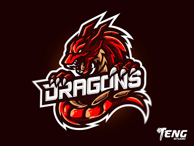 DRAGONS LONGUET23 LOGO MASCOT VECTOR ESPORT/SPORT