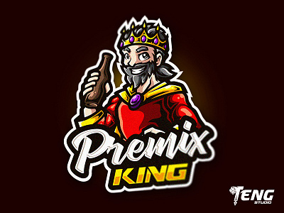 PRIME KING LOGO MASCOT VECTOR ESPORT/SPORT