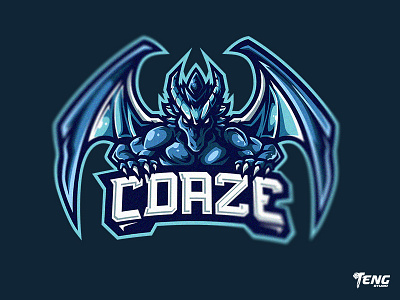 CDAZE DRAGON CUSTOM WORK LOGO MASCOT VECTOR ESPORT/SPORT