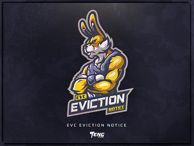 EVC ENVICTION bunny bunny logo clan esport esports game gaming guild illustration logo mascot rabbit team team logo tournament